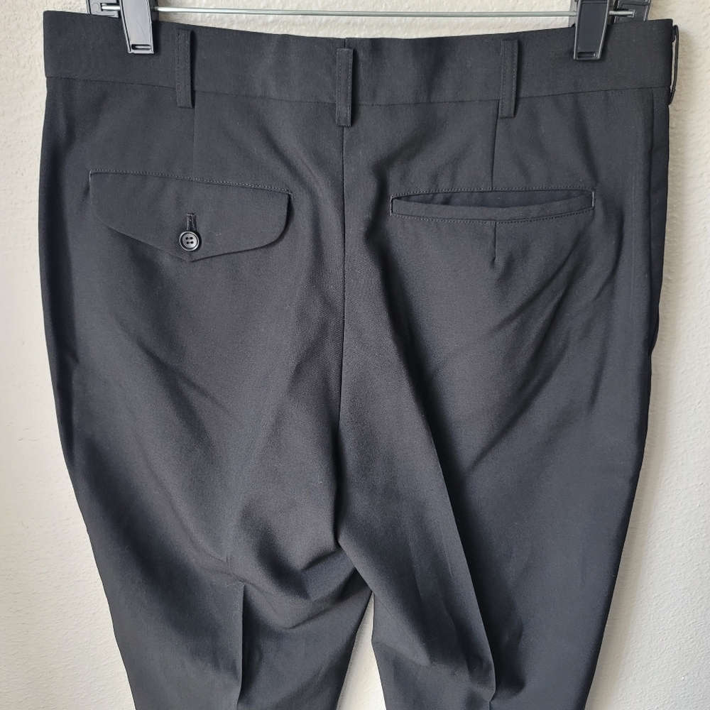 Comme des Garcons Straight Leg Wool Trousers Size Medium Color Black - Picture 9 of 11